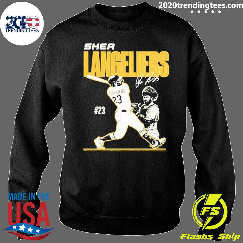 Shea Langeliers 23 Athletics Baseball Slugger Swing Signature Shirt