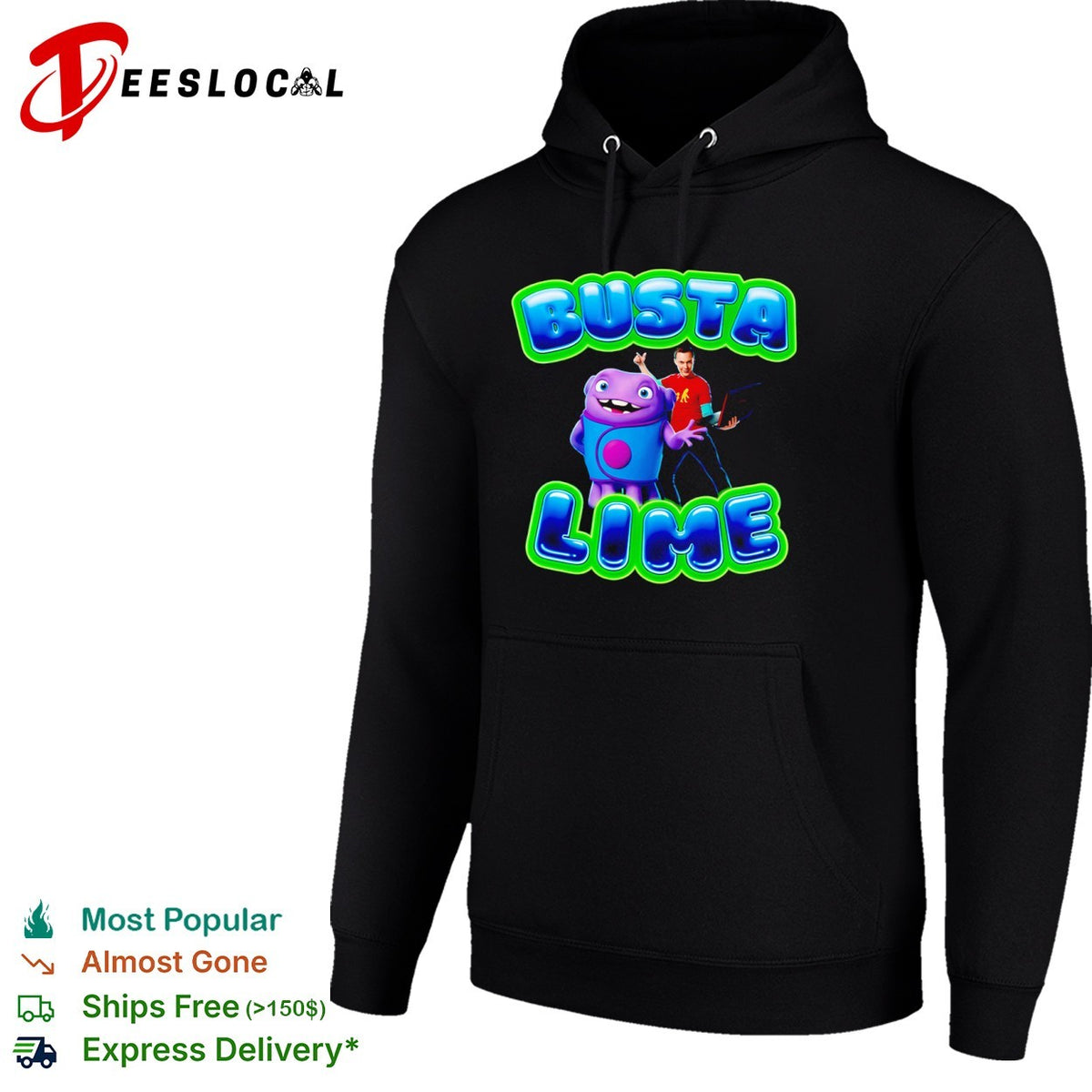 Sheldon Cooper Oh Big Bang Theory alien nerd busta lime shirt