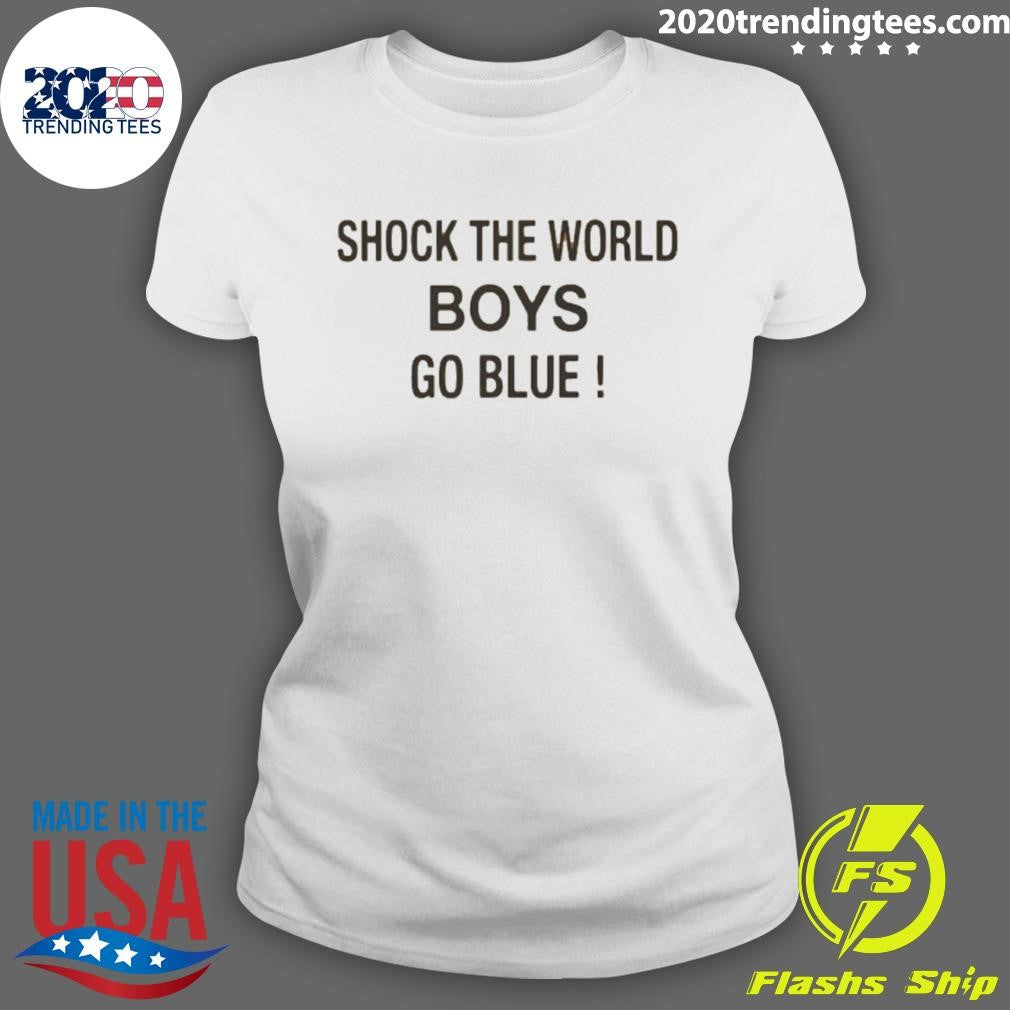 Shock The World Boys Go Blue Michigan Basketball Shirt