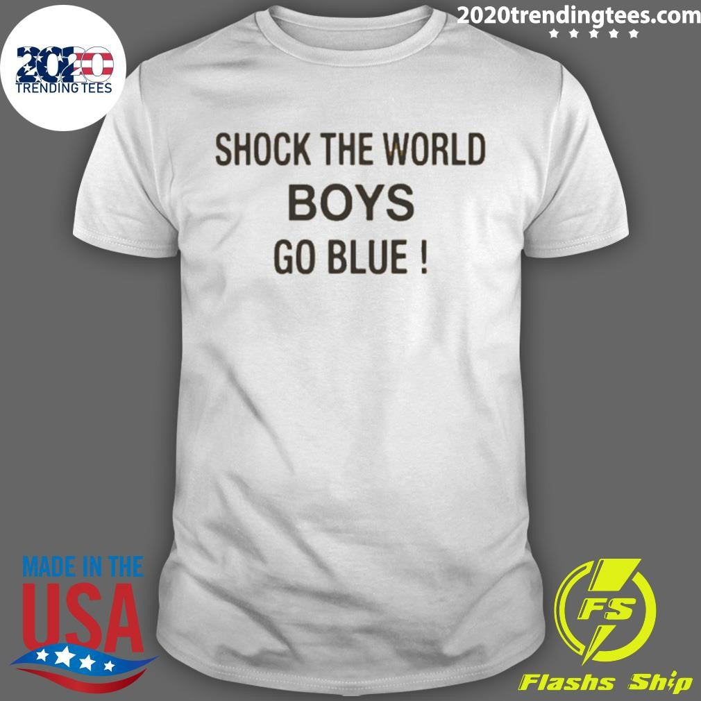 Shock The World Boys Go Blue Michigan Basketball Shirt