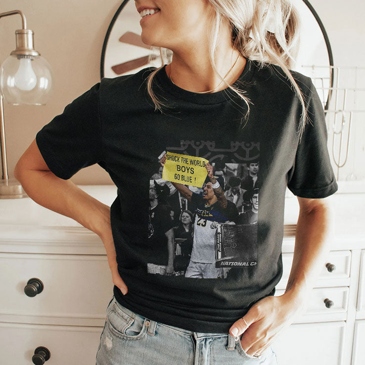 Shock The World Boys Go Blue Michigan Wolverines Shirt