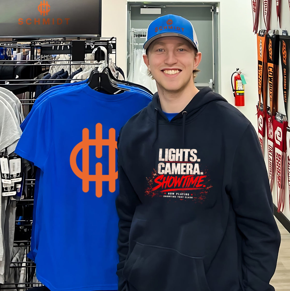 Showtime Tony Clash Lights Camera Showtime shirt