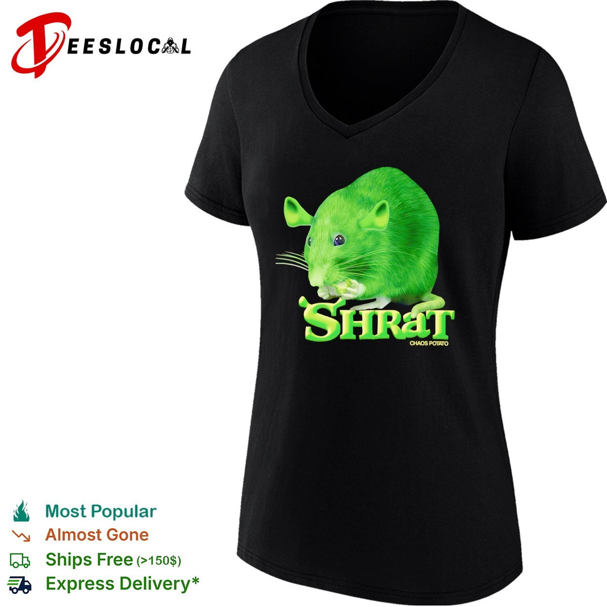 Shrat Chaos Potato Shrek Rat Meme Shirt
