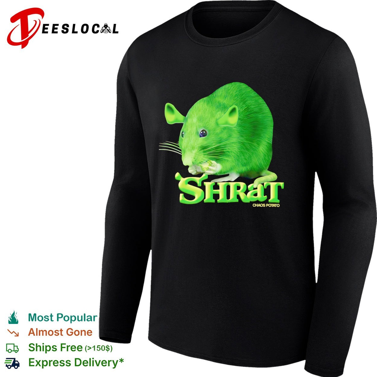 Shrat Chaos Potato Shrek Rat Meme Shirt