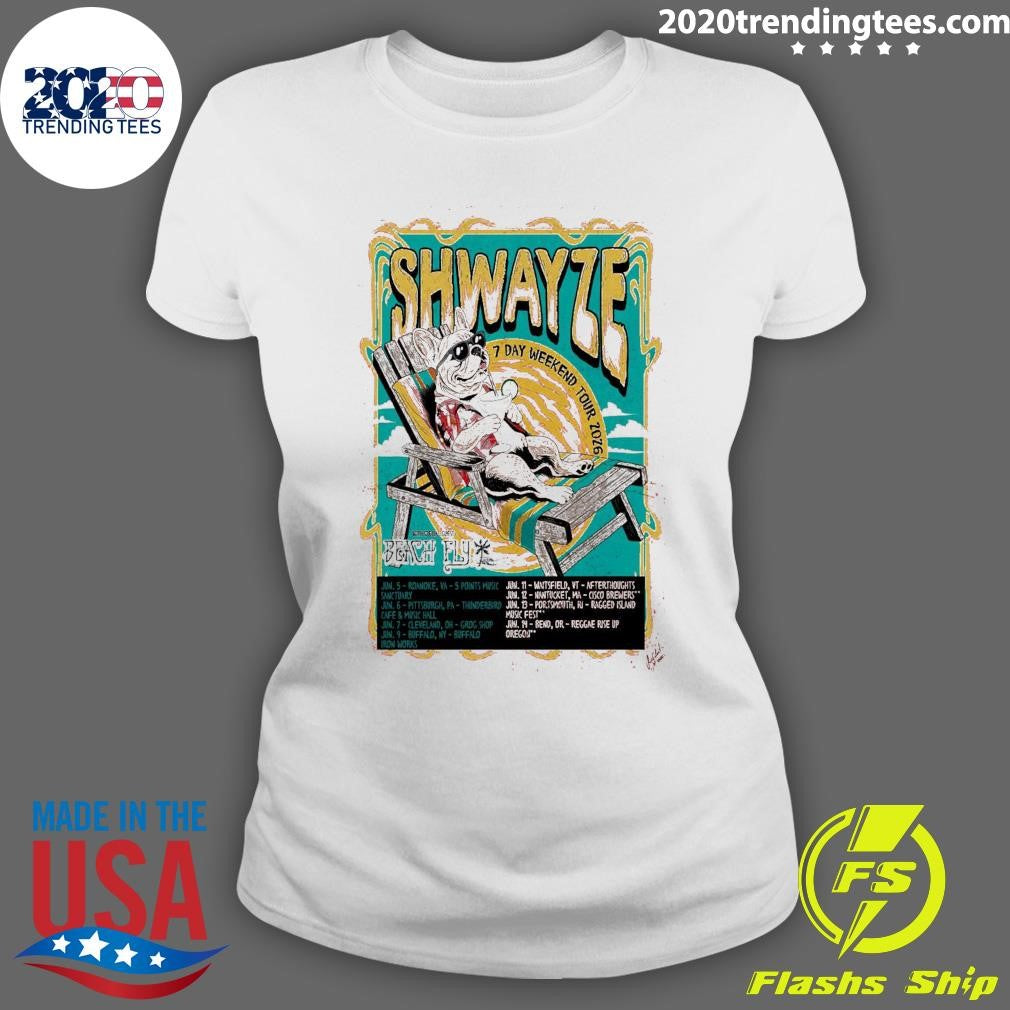 Shwayze 7 Day Weekend Tour 2026 with Special Guest Beach Fly Shirt