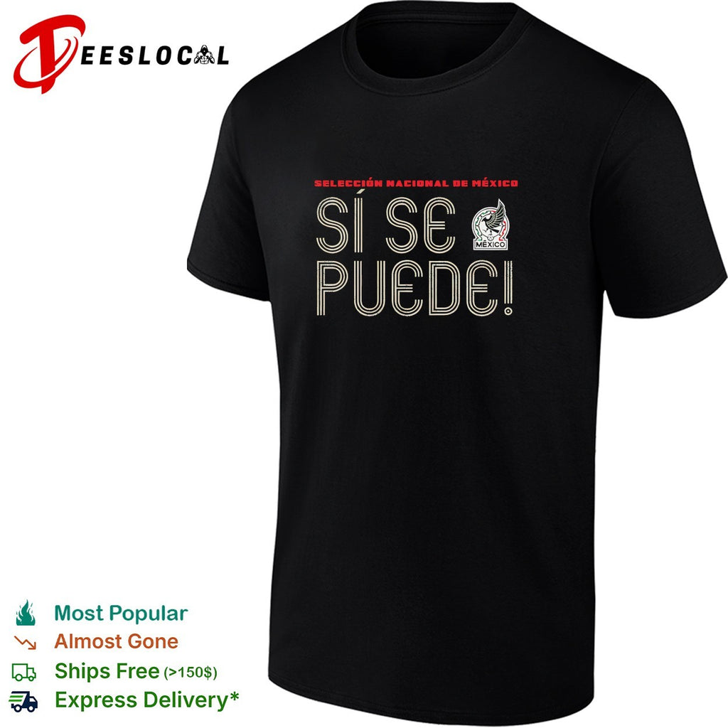 Si se puede Mexico Seleccion Nacional dark minimal shirt