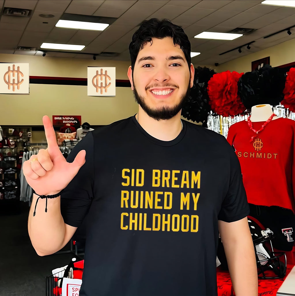 Sid Bream Ruined My Childhood text shirt