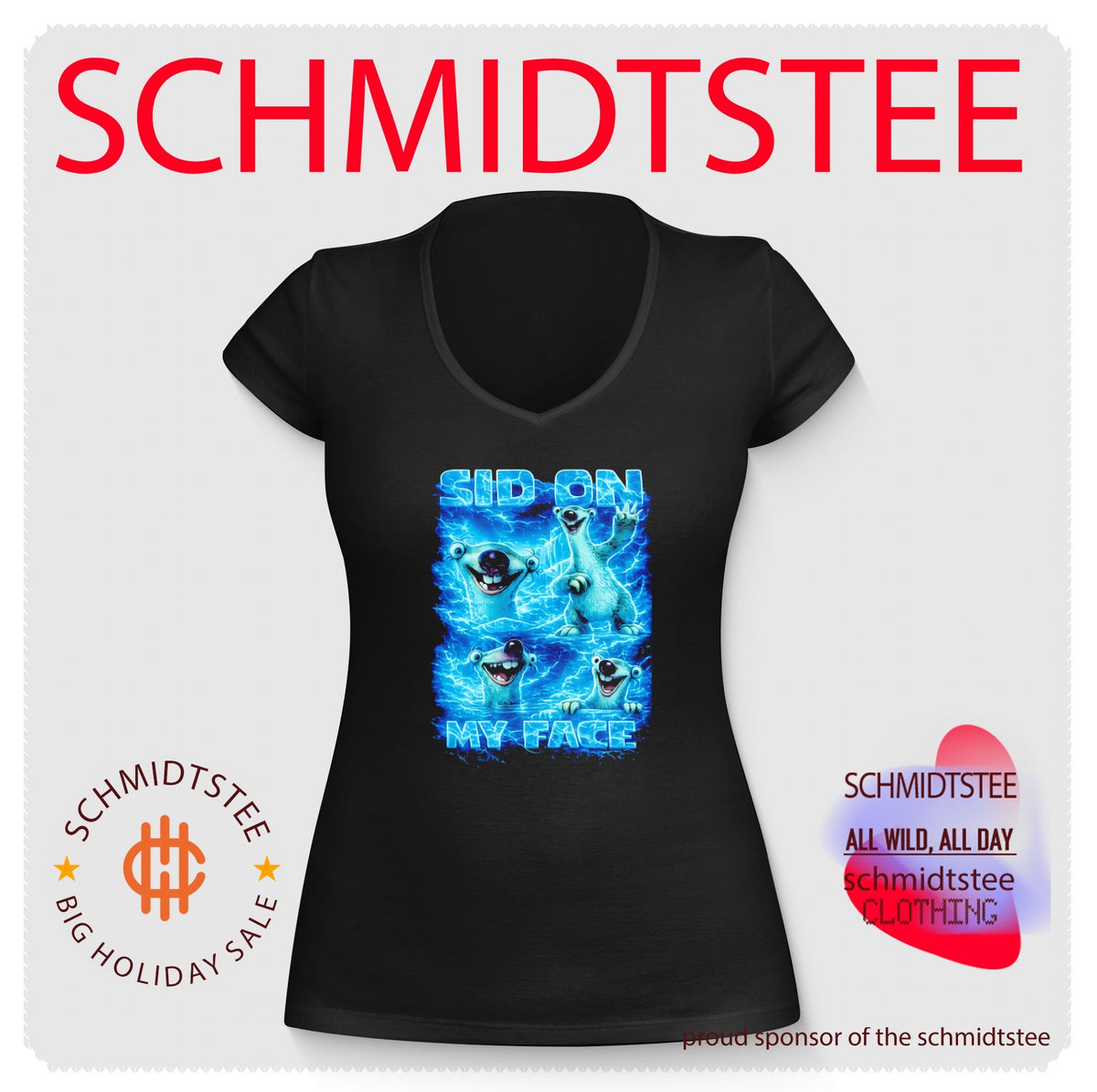 Sid on My Face cartoon graphic shirt