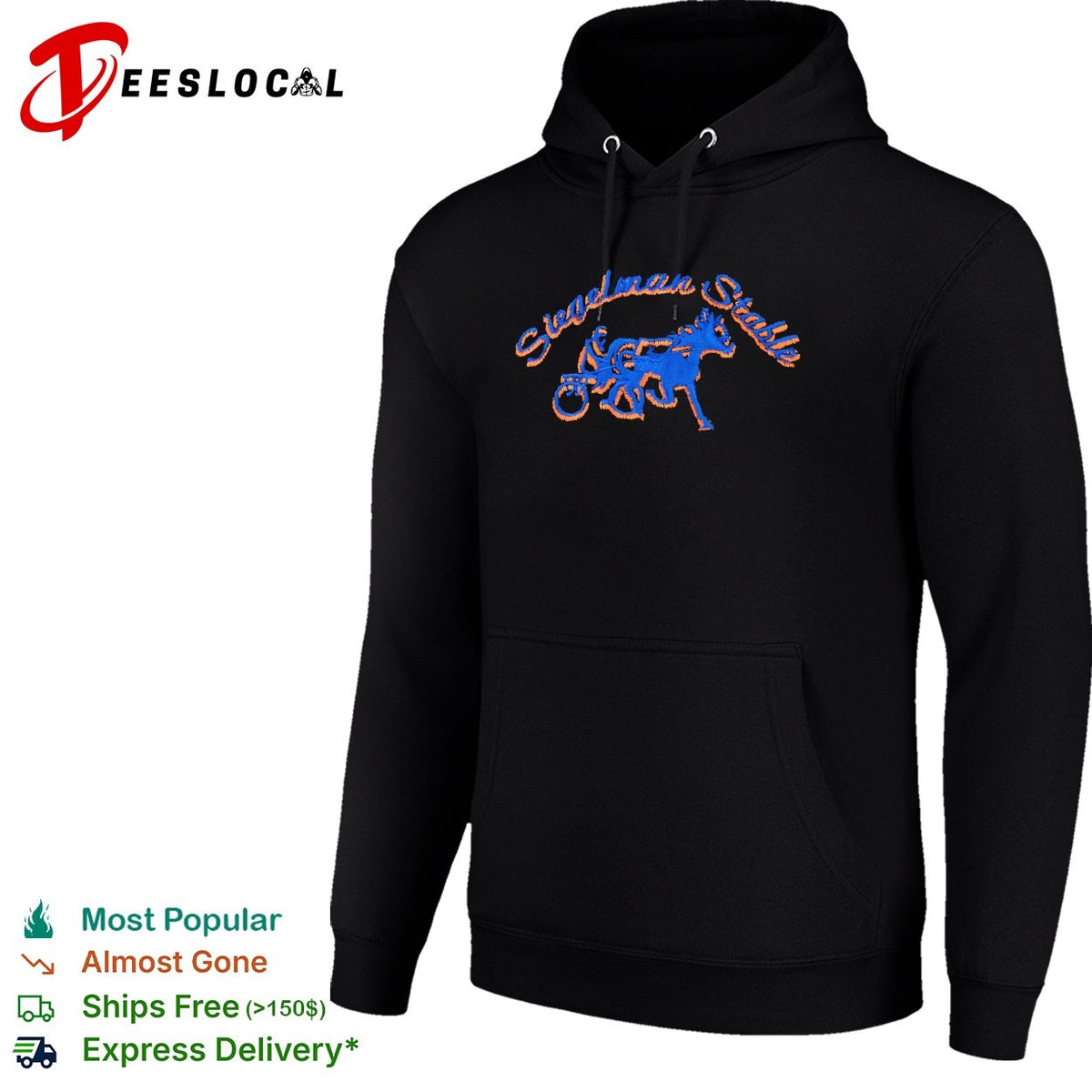 Siegelman Stable harness racing horse and jockey emblem shirt