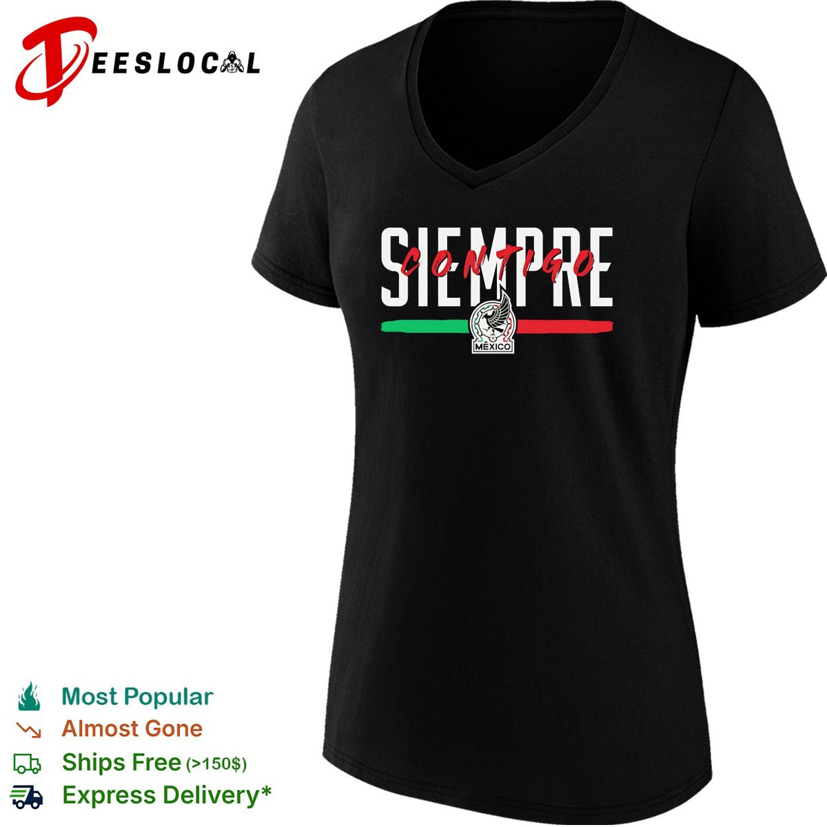 Siempre contigo Mexico Seleccion Nacional soccer flag shirt