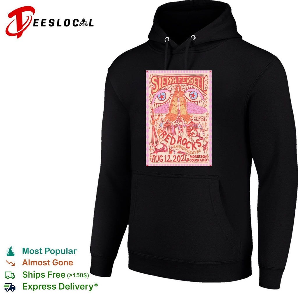 Sierra Ferrell Red Rocks Aug 12 2026 Morrison Colorado pink version poster shirt