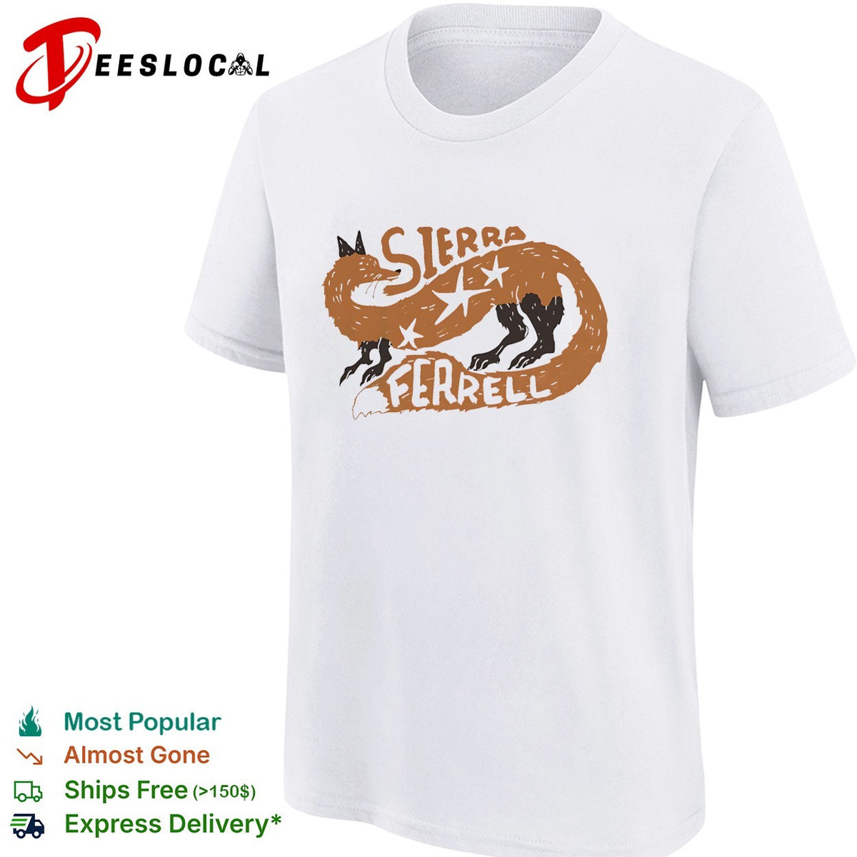 Sierra Ferrell fox design folk musician country music singer artist music shirt