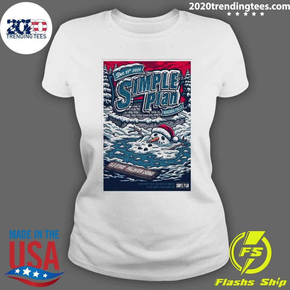 Simple Plan Niagara Falls ON December 19th 2026 Tour Shirt