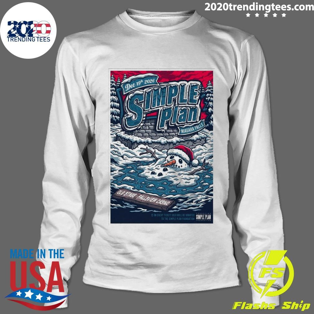 Simple Plan Niagara Falls ON December 19th 2026 Tour Shirt