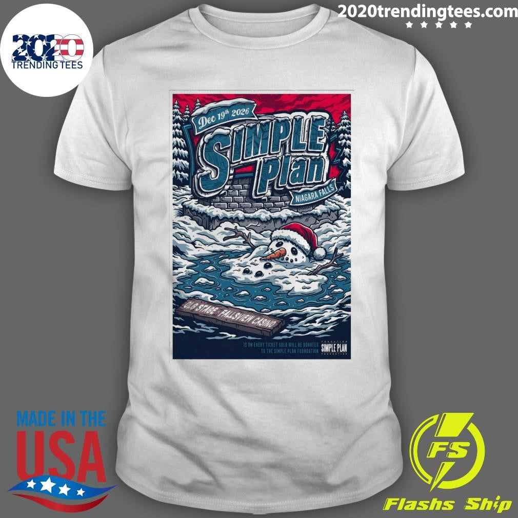 Simple Plan Niagara Falls ON December 19th 2026 Tour Shirt
