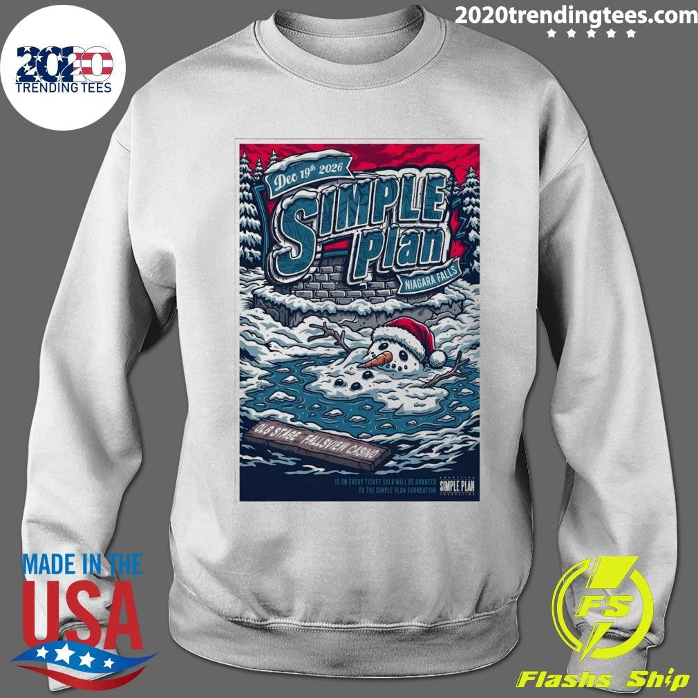 Simple Plan Niagara Falls ON December 19th 2026 Tour Shirt