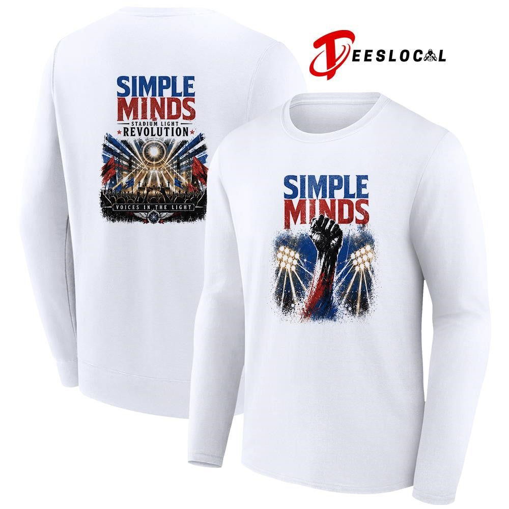Simple minds stadium light revolution voices in the light graphic shirt