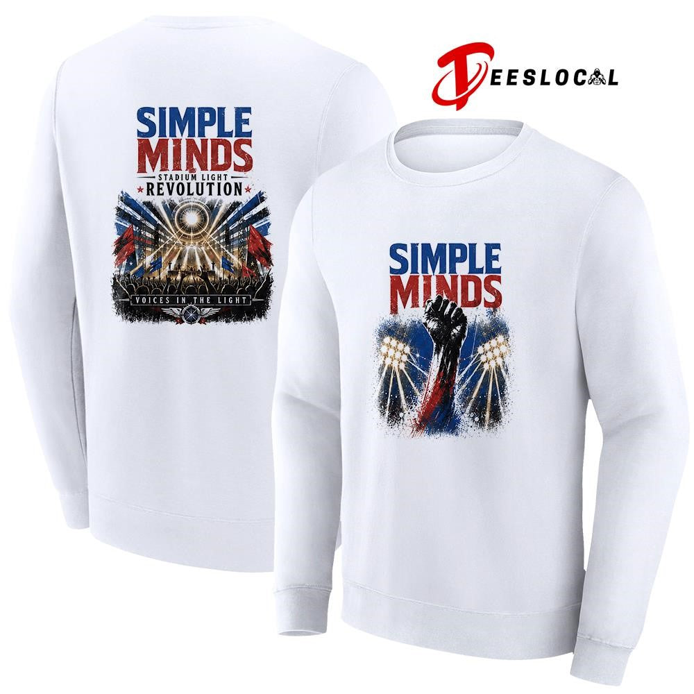 Simple minds stadium light revolution voices in the light graphic shirt