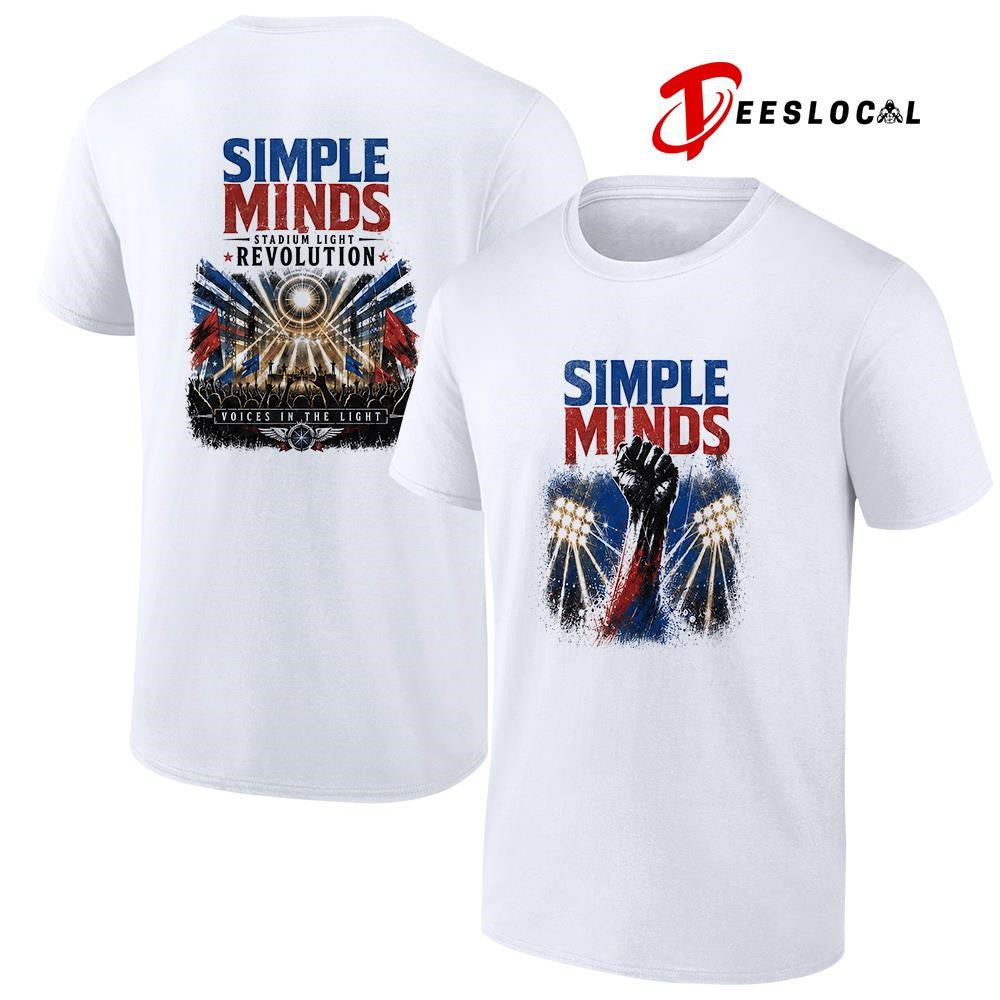 Simple minds stadium light revolution voices in the light graphic shirt