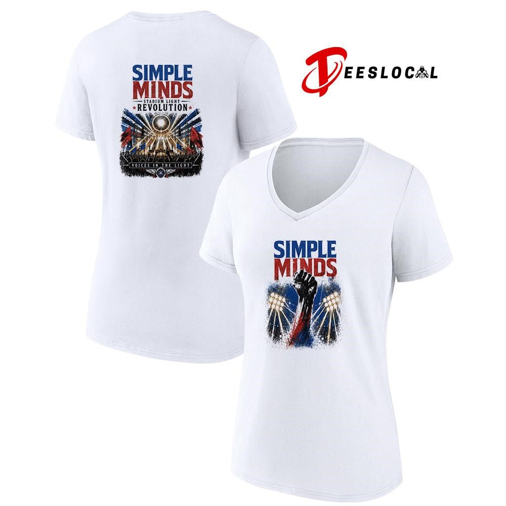 Simple minds stadium light revolution voices in the light graphic shirt