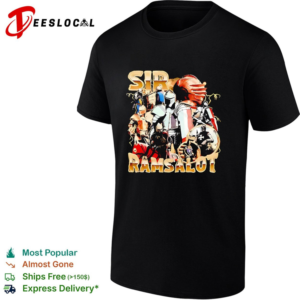 Sir Ramsalot Medieval Knight Warrior Funny Ram shirt