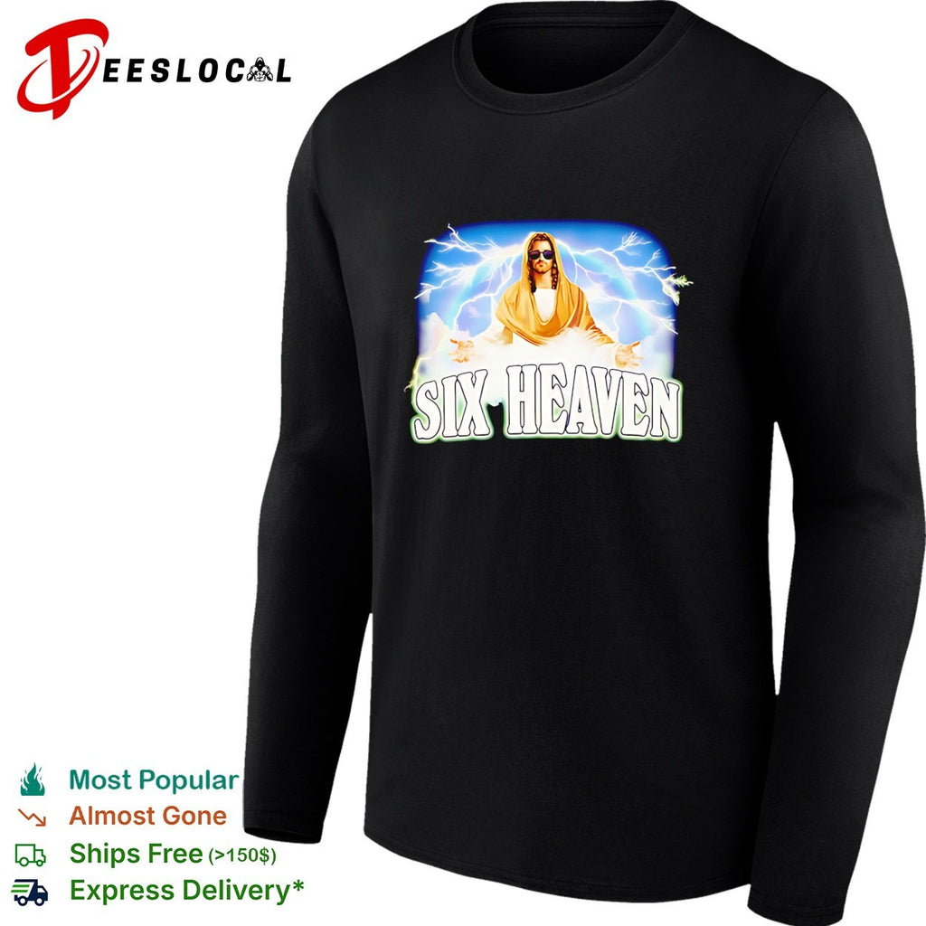 Six Heaven Jesus Christ raibow cloud graphic shirt