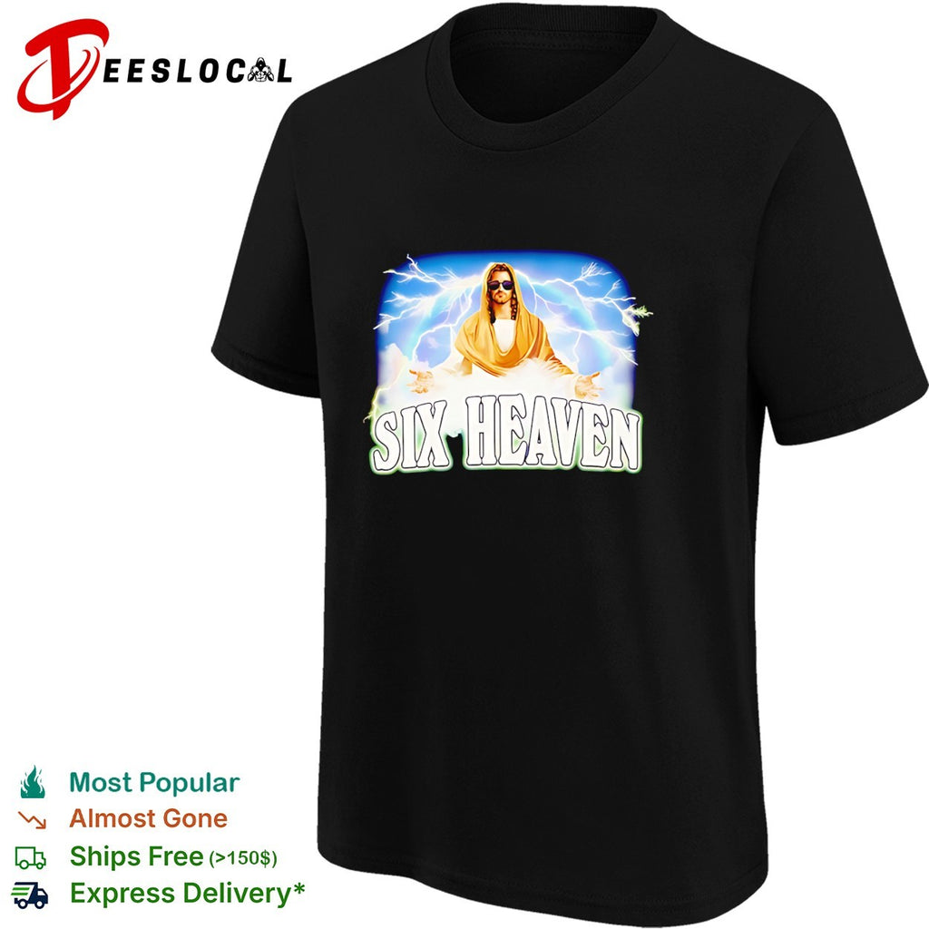 Six Heaven Jesus Christ raibow cloud graphic shirt