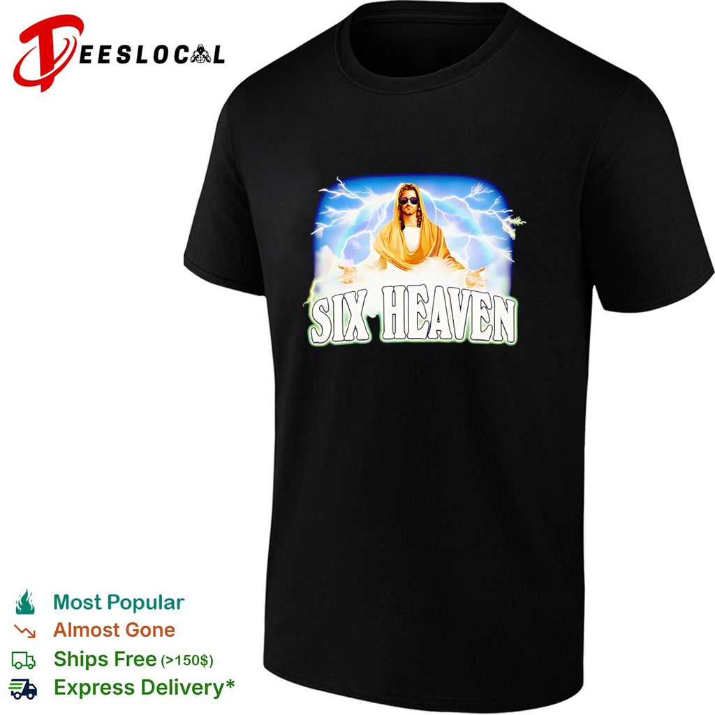 Six Heaven Jesus Christ raibow cloud graphic shirt
