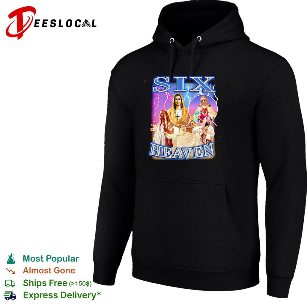 Six Heaven Jesus holy trinity portrait vintage bootleg shirt