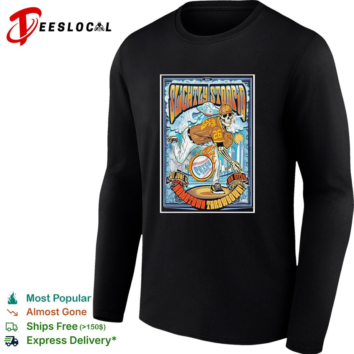 Skeleton basketball player Hometown Throwdown San Diego concert framed poster art shirt