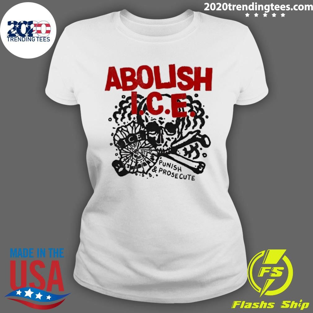 Skull Abolish Ice Punish And Prosecute Shirt