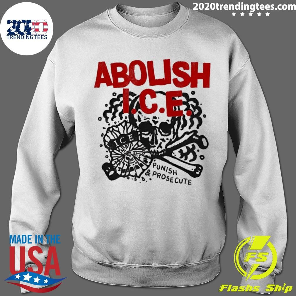Skull Abolish Ice Punish And Prosecute Shirt
