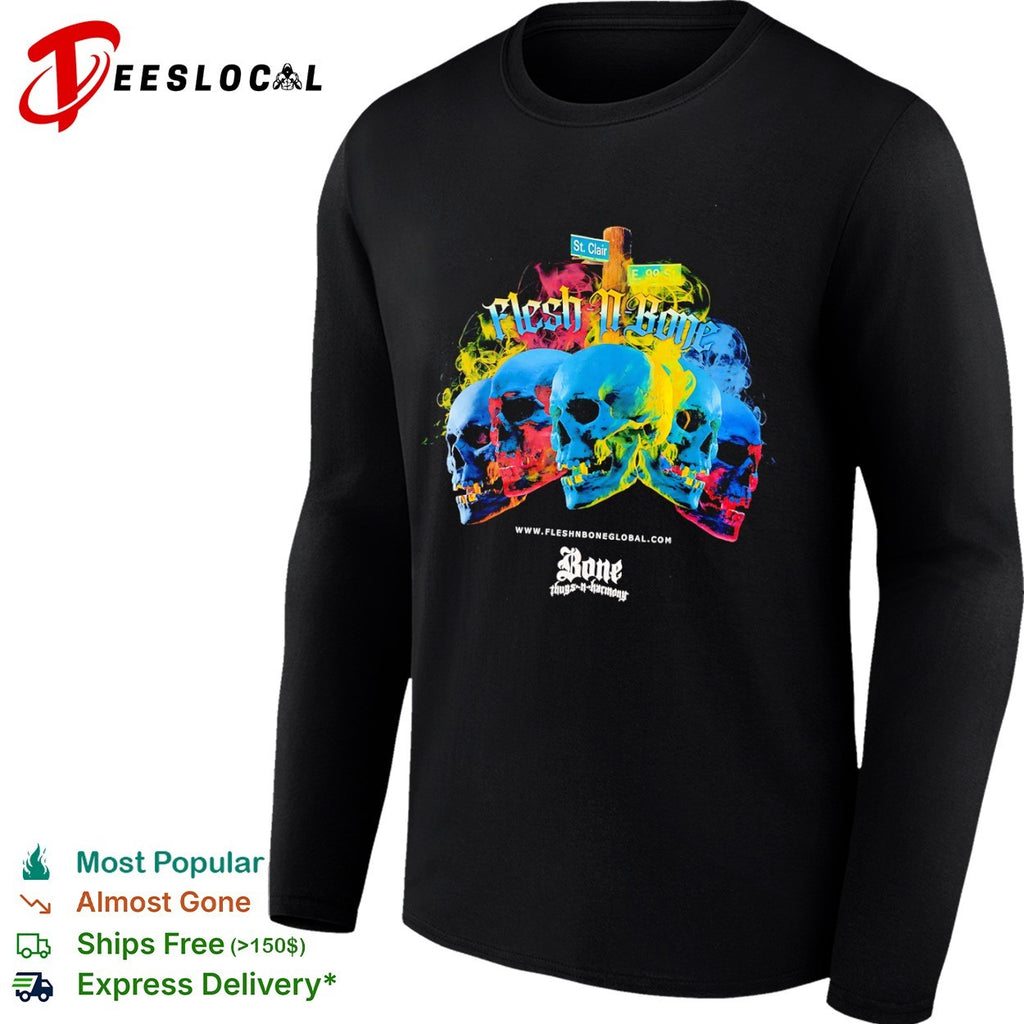 Skull Flesh N Bone St Clair E 99 St Bone Thugs N Harmony shirt