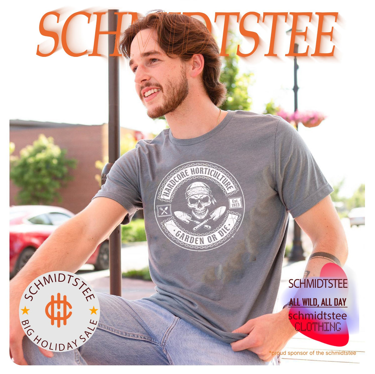 Skull hardcore horticulture est 1923 garden or die shirt