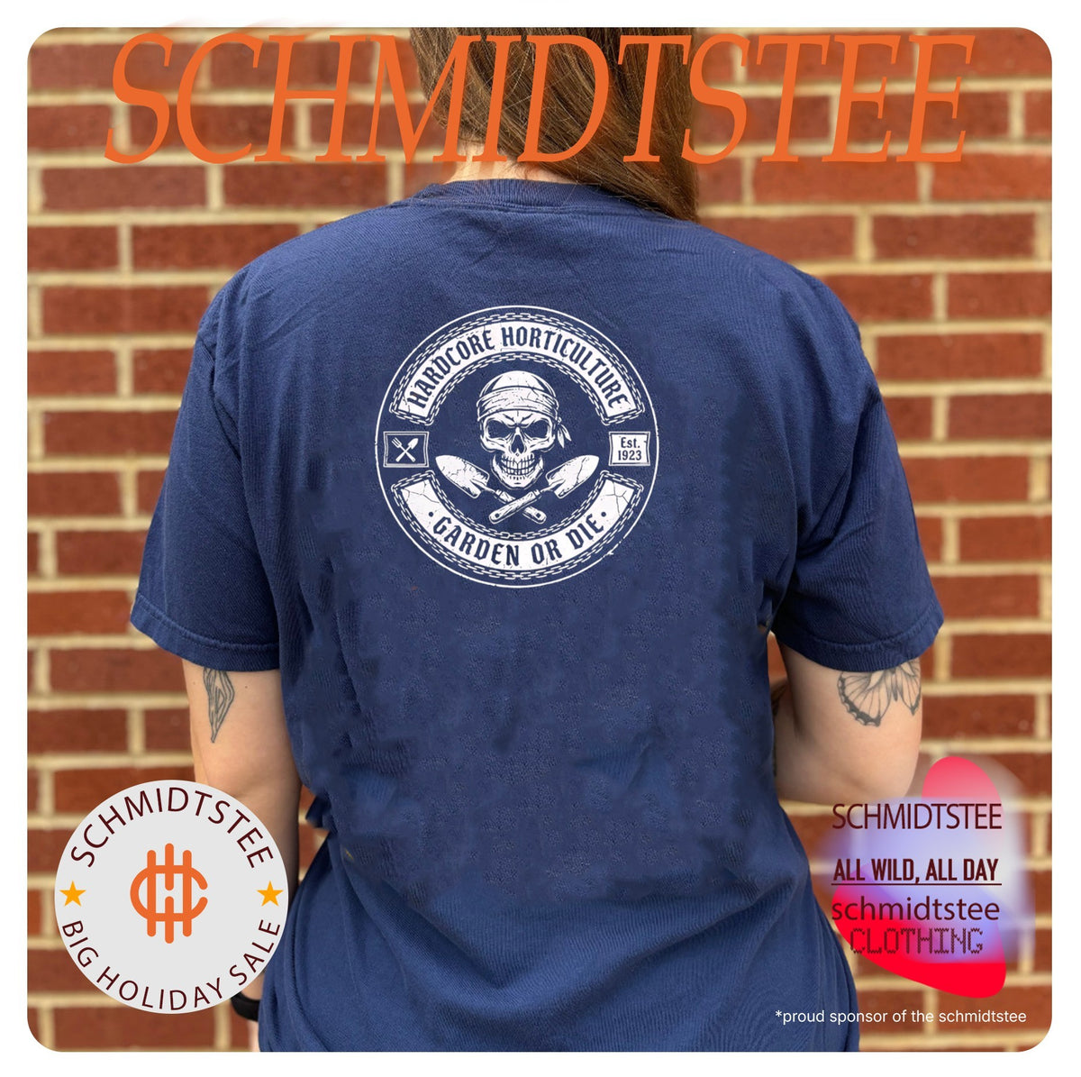 Skull hardcore horticulture est 1923 garden or die shirt