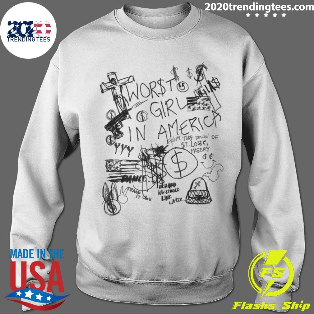 Slayyyter Sharpie Worst Girl In America Tee Shirt