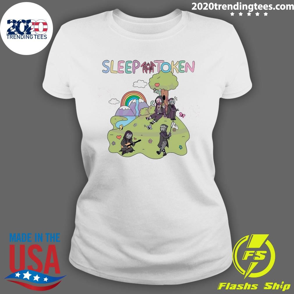 Sleep Token Band Themed Fun Cartoon Shirt