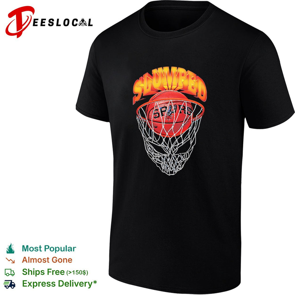 Slumped San Antonio Spurs Basketball Net Graphic Shirt