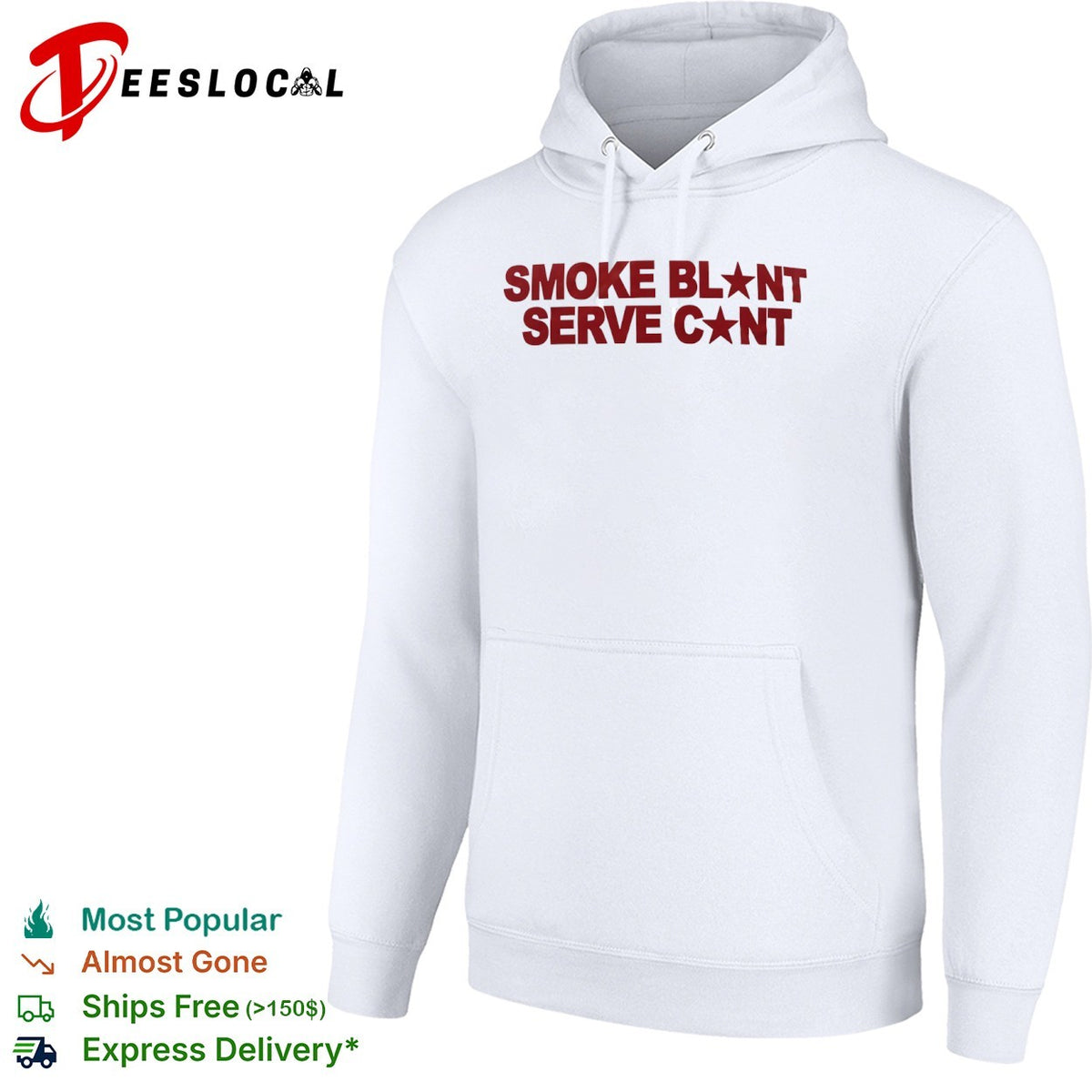 Smoke Blunt Serve Cunt Parody Pop Culture Enthusiast Graphic Quote Apparel Shirt