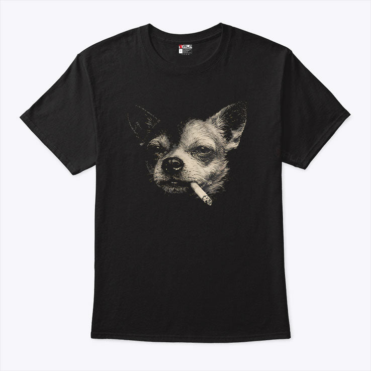 Smoking Chihuahua T Shirt