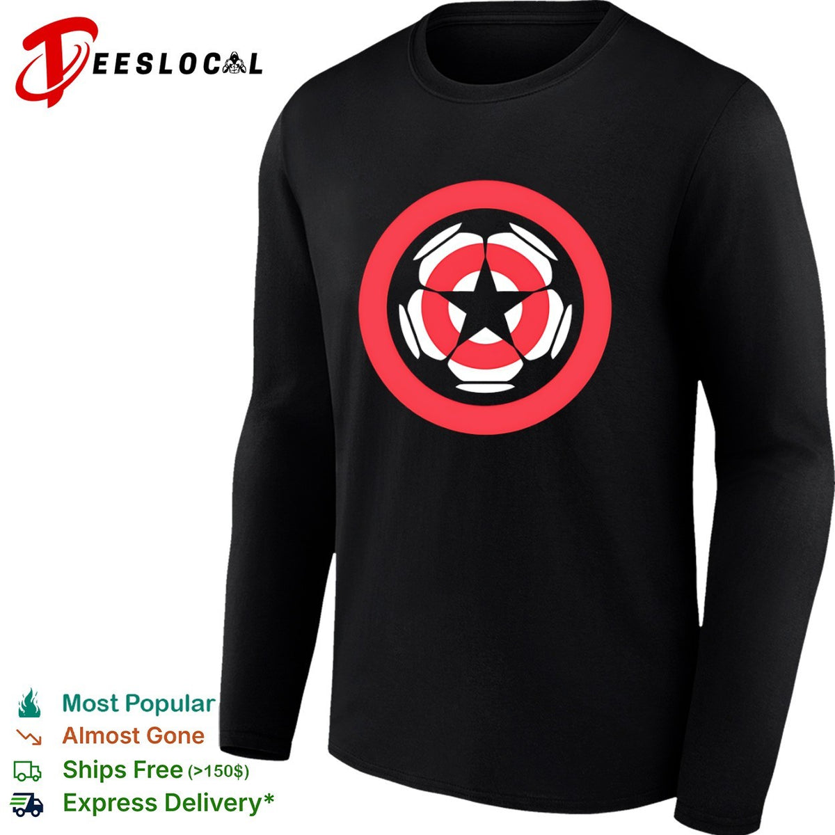Soccer Ball Star Emblem Minimalist shirt