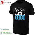 Soccer Gigi cute hearts soccer ball bold script fan shirt