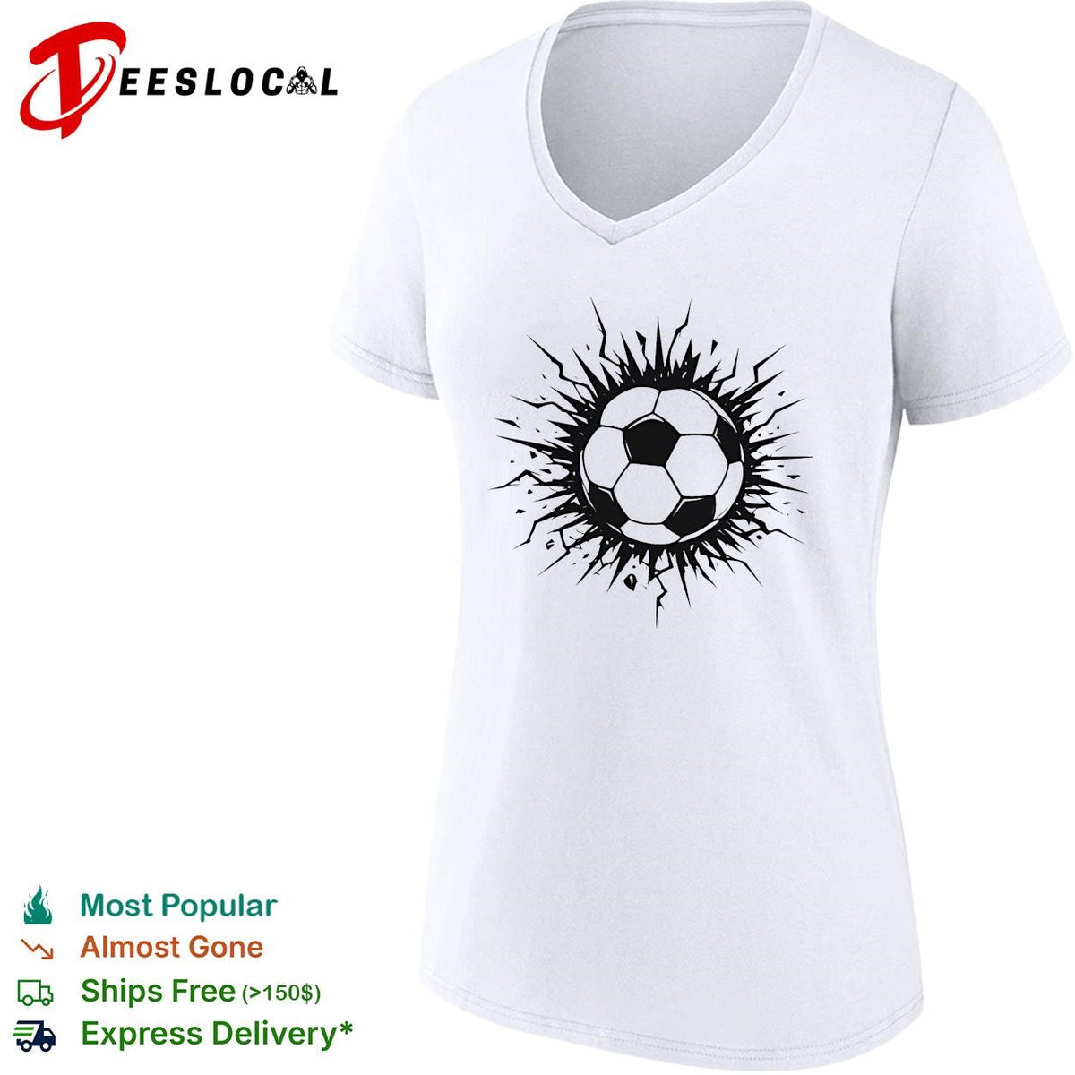 Soccer ball explosion burst bold art shirt