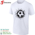 Soccer ball explosion burst bold art shirt