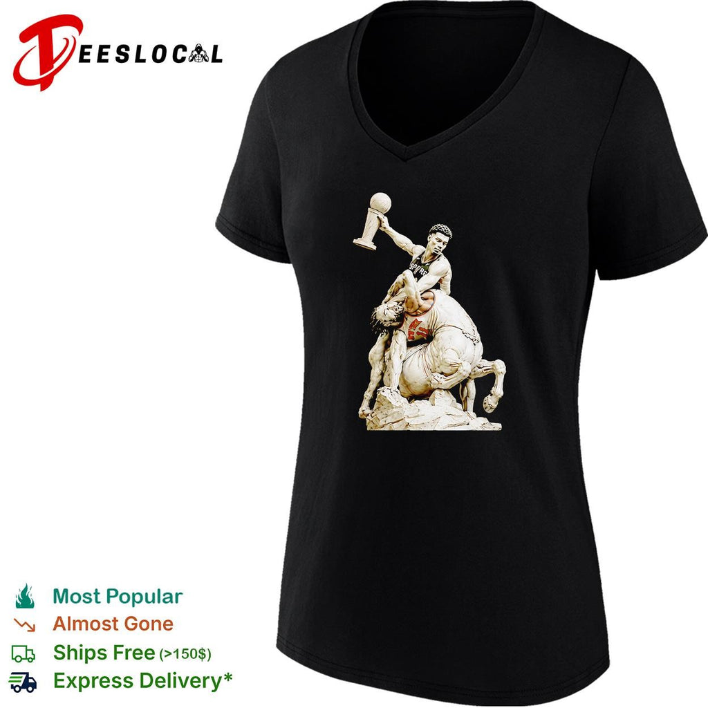Soccer champion World Cup trophy marble centaur classical sculpture art dark shirt