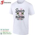 Soccer mom of two players cute heart graphic shirt