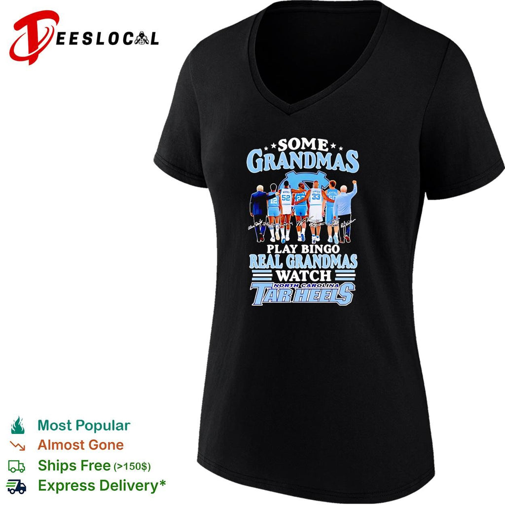 Some grandmas play bingo real grandmas watch North Carolina Tar Heels basketball shirt