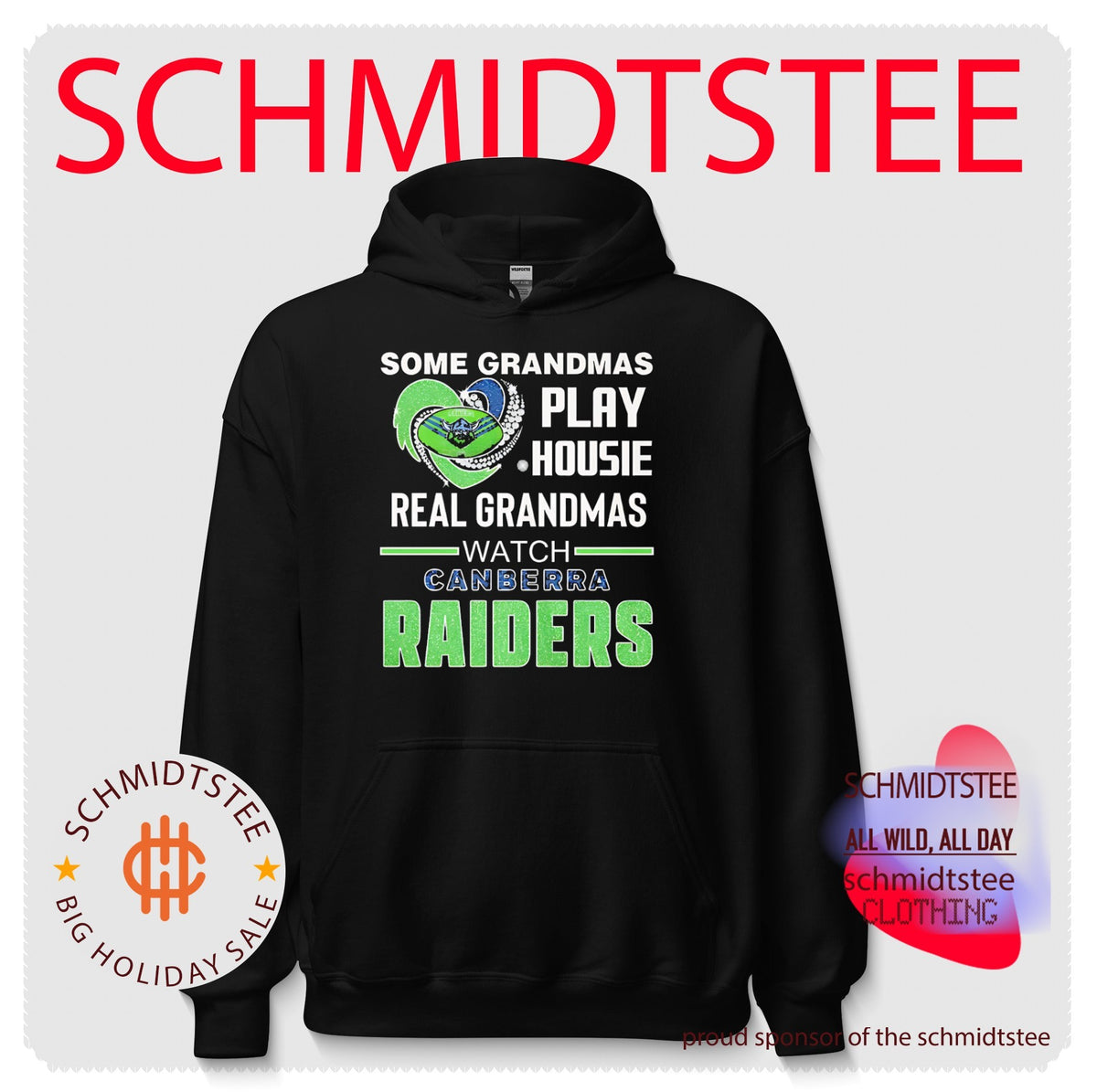 Some grandmas play housie real grandmas watch Canberra Raiders shirt