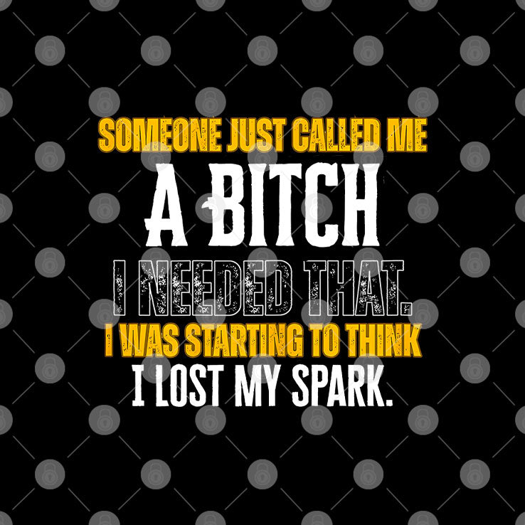 Someone Just Called Me A Bitch I Needed That I Was Starting To Think I Lost My Spark Shirt