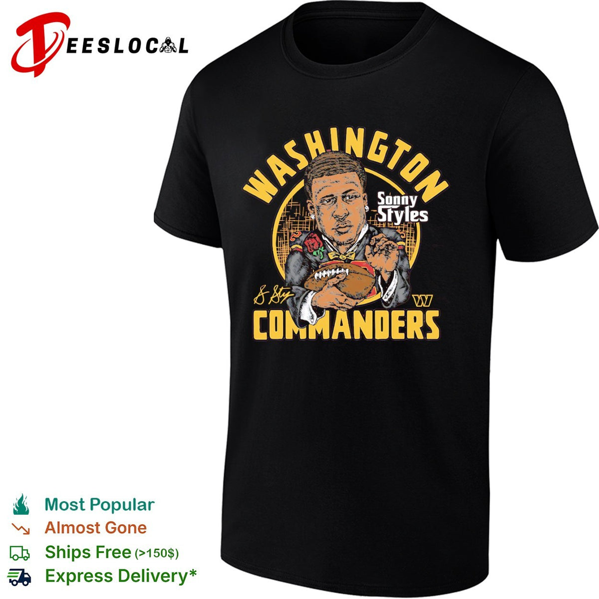 Sonny Styles Washington Commanders parody football shirt